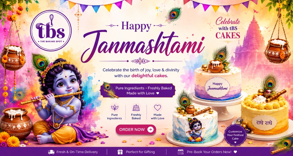 Happy Krishna Janmashtami Cake Specials - The Baking Spot